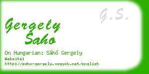gergely saho business card
